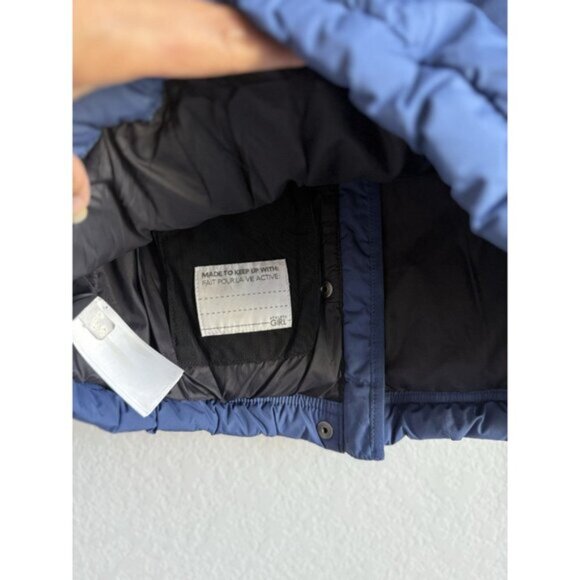 Athleta Girl‎ Sleigh All Day Down Puff Jacket In Damask Blue Size L/12 Winter - Picture 14 of 16